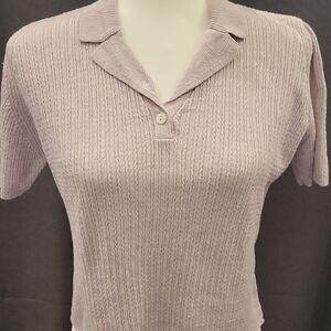 Lavender Ribbed Knit Women's Top